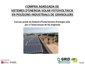 Creaci&oacute; d'un grup de compra agregada de sistemes d'energia solar fotovoltaica